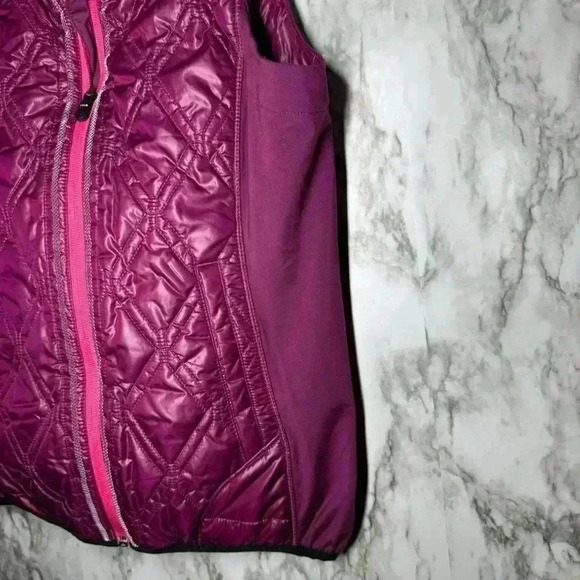 Lole Pink Burgundy Vegan down puffer vest womens size small - Picture 5 of 5
